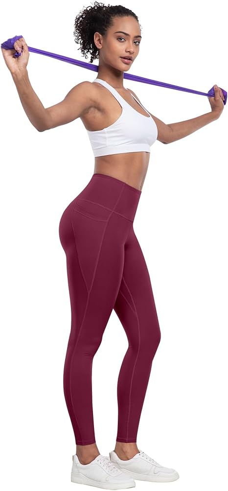 LZYVOO Leggings with Pockets for Women, 6 Packs Soft High Waisted Tummy Control Workout Yoga Pants