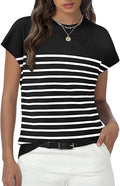 Womens Tops Summer Sweater Short Sleeve Shirts Dressy Casual Basic Casual Cap Sleeve Tops Beach Vacation Clothes