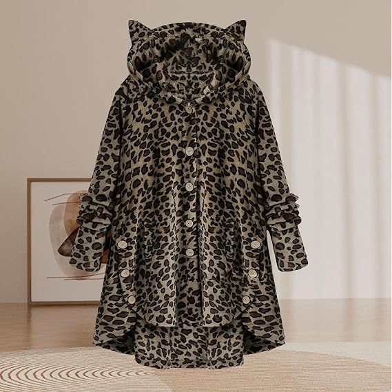 Zaswen Womens Warm Fleece Jackets Fuzzy Hooded Casual Loose Coats Ladies Fall Winter Cardigan Sweaters Outerwear with Pockets